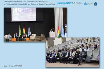 The Importance of Good Land Governance for the Region - A Training by UN-Habitat GLTN and the College of Spatial Planning/UoD