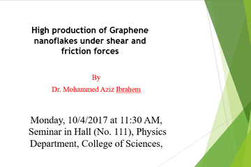High production of Graphene nanoflakes under shear and friction forces