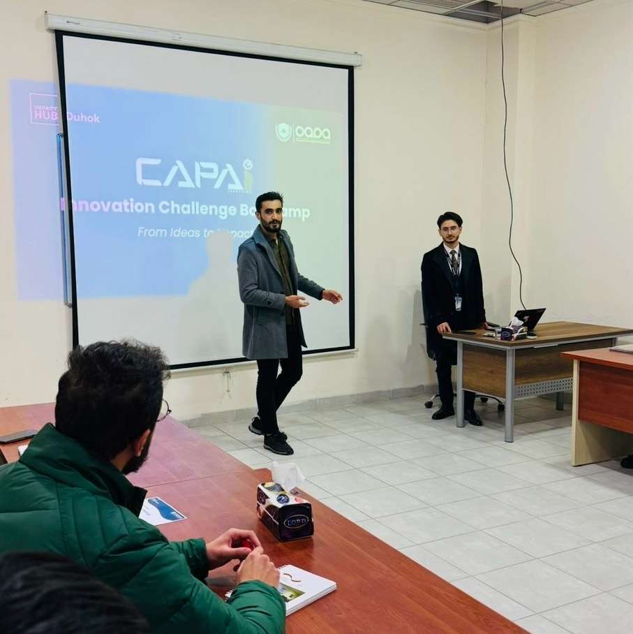 ئەنجامدانا سمینارا Capa يا زانکۆیا ئەمریکی ب هەڤکاری دگەل سەنتەرێ پەرەپێدانا کاری ل دور بابەتێ Innovation Challenge Bootcamp
