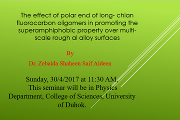 The effect of polar end of long-chian fluorocarbon oligomers in promoting the superamphiphobic property over multi-scale rough al alloy surfaces