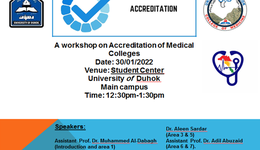 A workshop on accreditation at student center for medical students