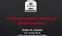 Common issues of writing in medical studies (Workshop)