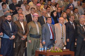 The kurdish party was celebration in convention center of (70) years of struggle for independence and democracy....