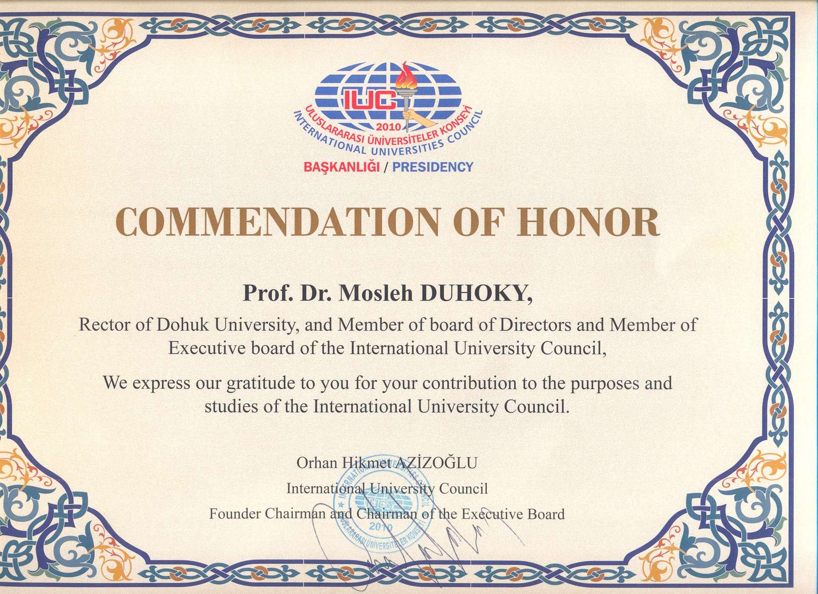 Dr Muslih Cert.
