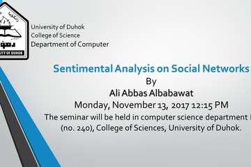  Sentimental Analysis on Social Networks 
