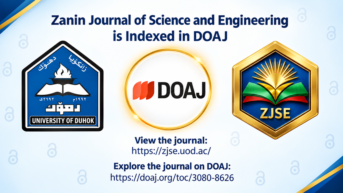 Zanin Journal of Science and Engineering Achieves DOAJ Inclusion