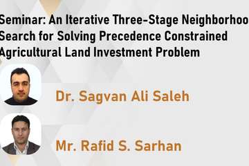  Seminar: An Iterative Three-Stage Neighborhood Search for Solving Precedence Constrained Problems 