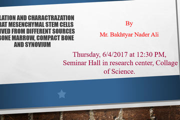 Isolation and charactrazation of rat mesenchymal stem cells derived from different sources of bone marrow, compact bone and synovium