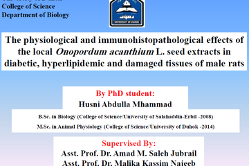 PhD Thesis Evaluation - Biology Department - Mr. Husni