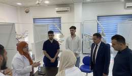 the inspection of our students' summer dentistry program by College Dean, Assistant Professor Dr. Saeed Ali Mohammed, and the accompanying delegation, at the college's educational dental clinics.
